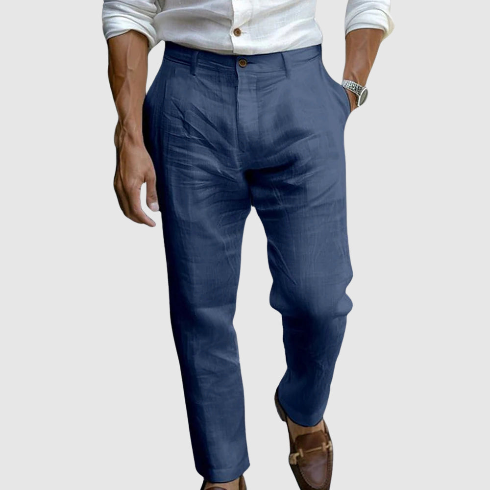 Pantaloni in Lino Saint-Tropez Chic