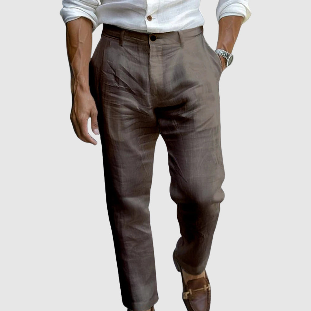 Pantaloni in Lino Saint-Tropez Chic
