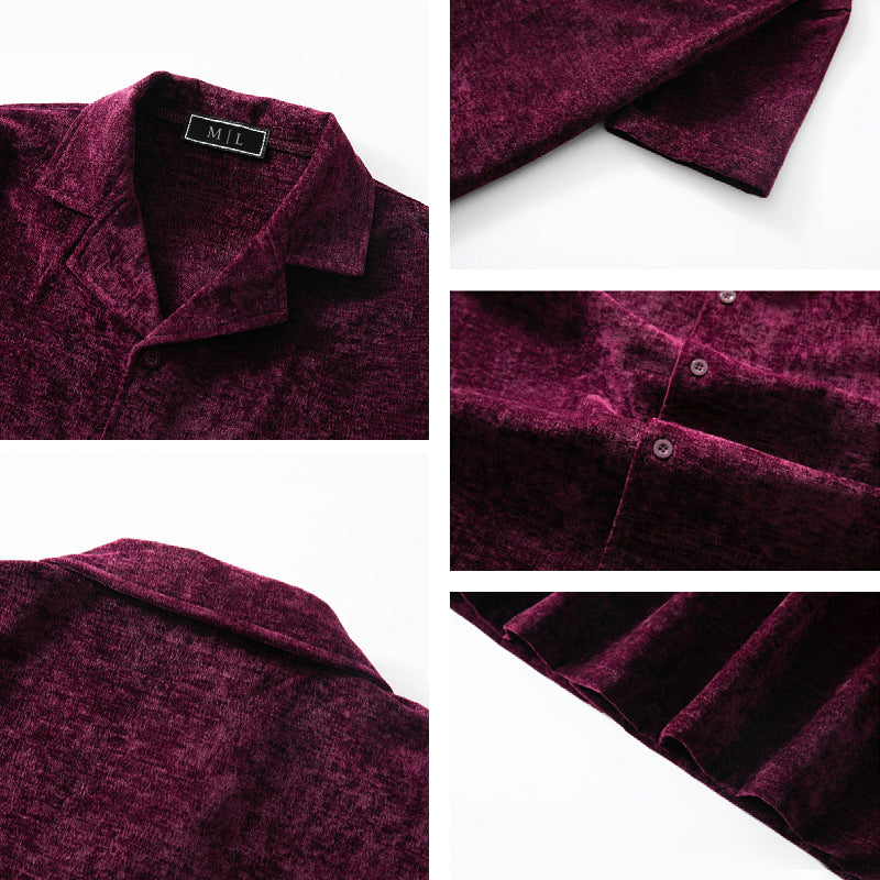 Dario™ | Camicia Retro in Velluto
