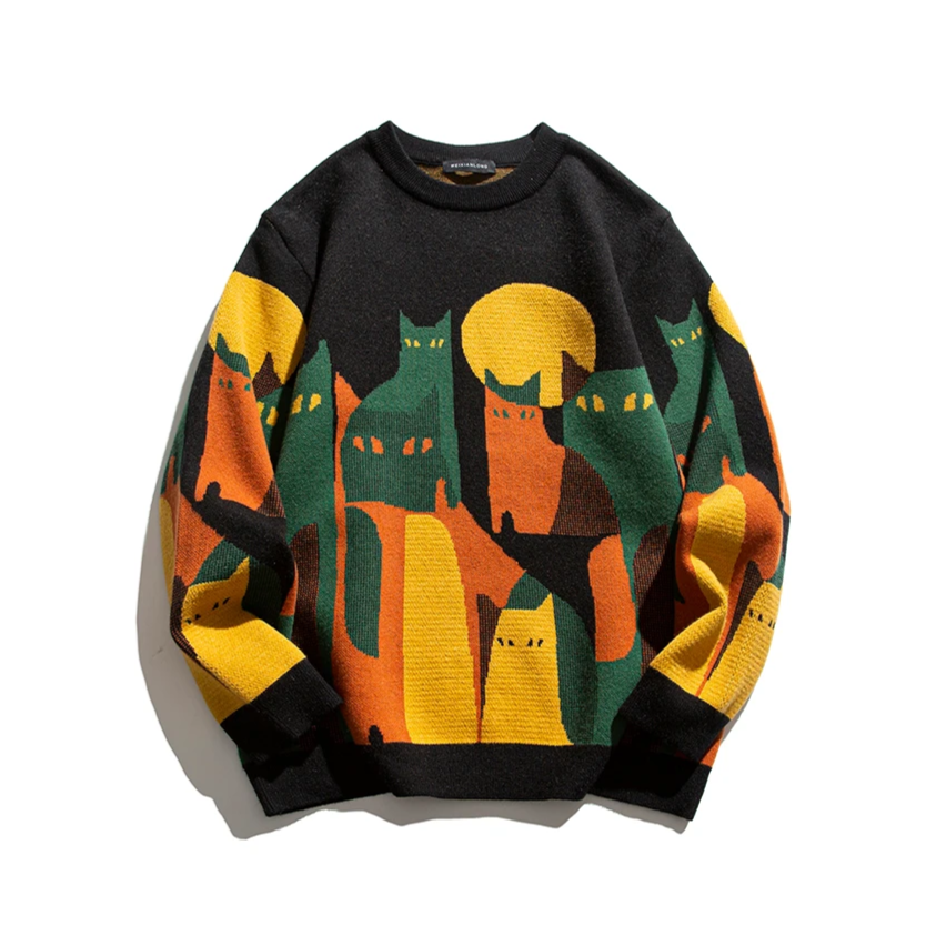 Maglione™ | Gatto al chiaro di luna