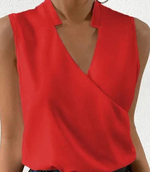 Madisyn™ | Top Elegante Senza Maniche in Tinta Unita