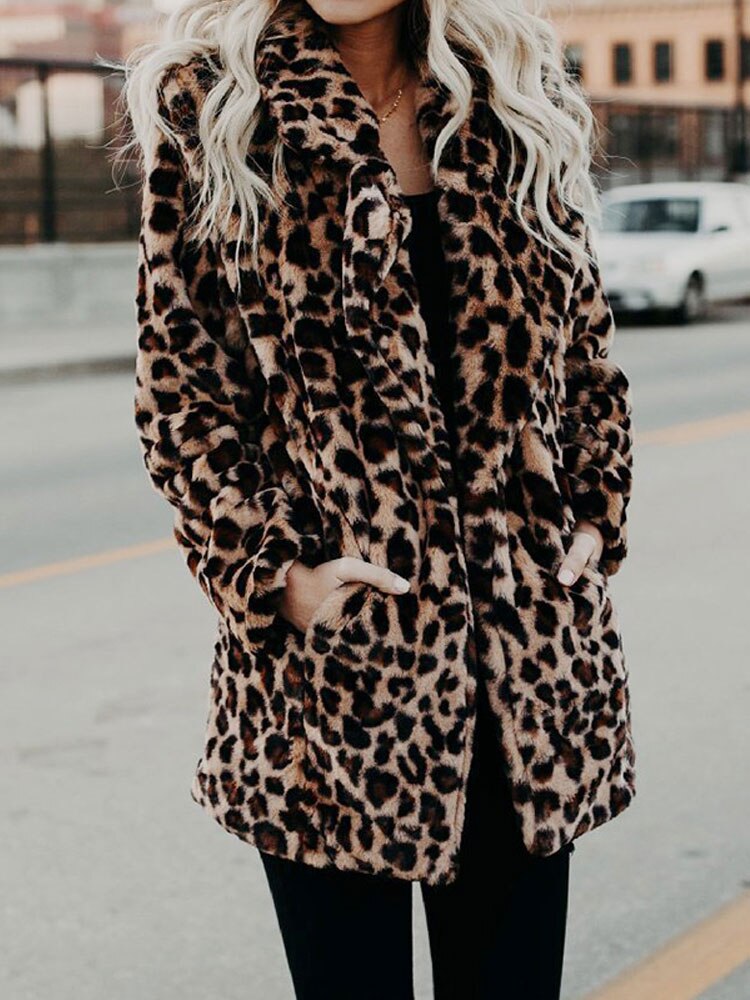 Sarah™ | Giacca Invernale con Motivo Leopardato