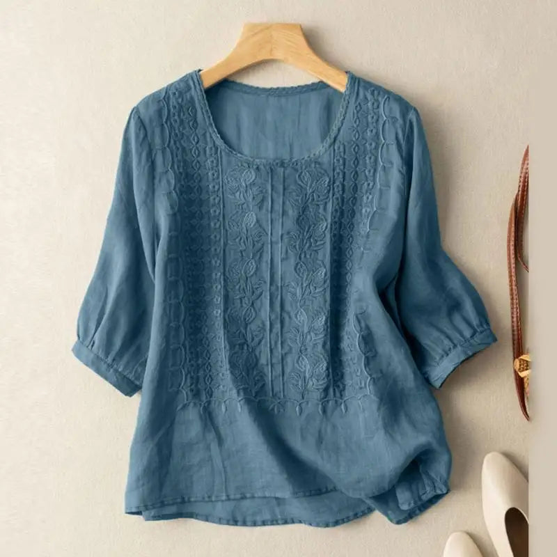 Firenze™ | Blusa Boho Ricamata in Cotone (Vestibilità Piccola)