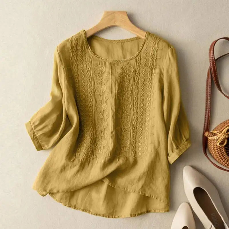 Firenze™ | Blusa Boho Ricamata in Cotone (Vestibilità Piccola)