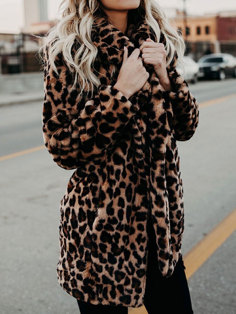Sarah™ | Giacca Invernale con Motivo Leopardato