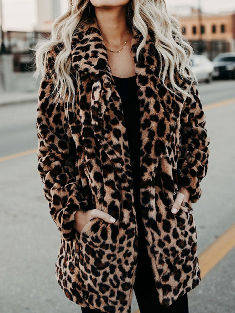 Sarah™ | Giacca Invernale con Motivo Leopardato