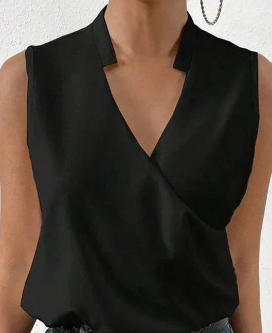 Madisyn™ | Top Elegante Senza Maniche in Tinta Unita