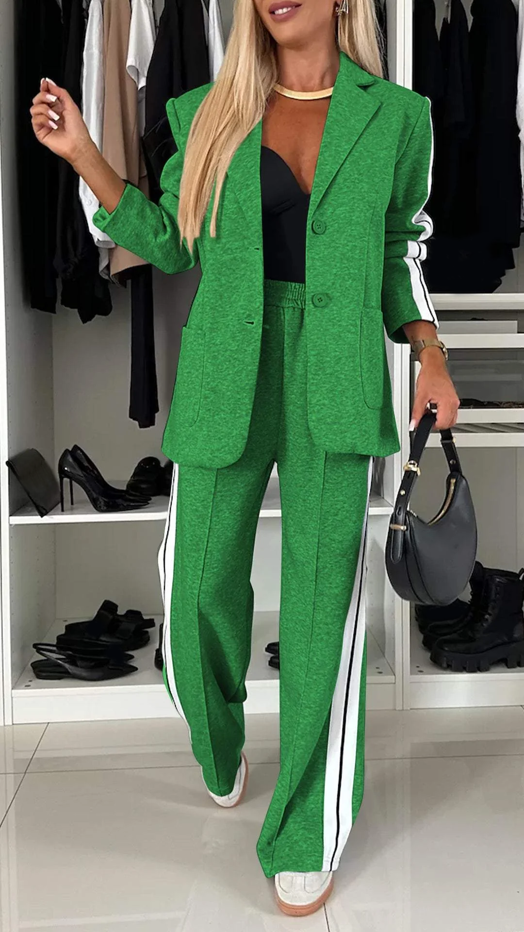Anna™ | Completo Due Pezzi a Righe in Pile