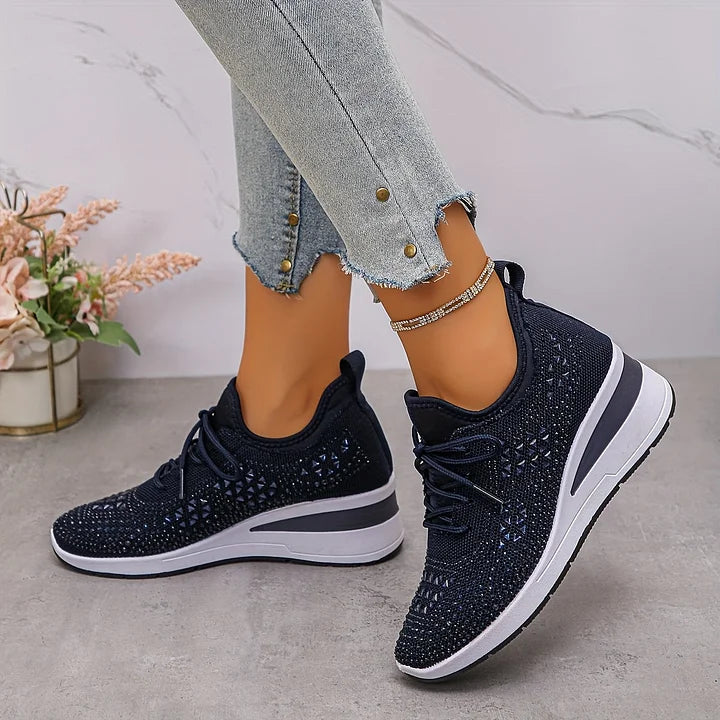 Giselle™ | Sneakers Ortopediche con Strass Brillanti