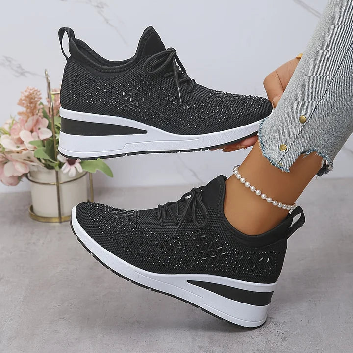 Giselle™ | Sneakers Ortopediche con Strass Brillanti