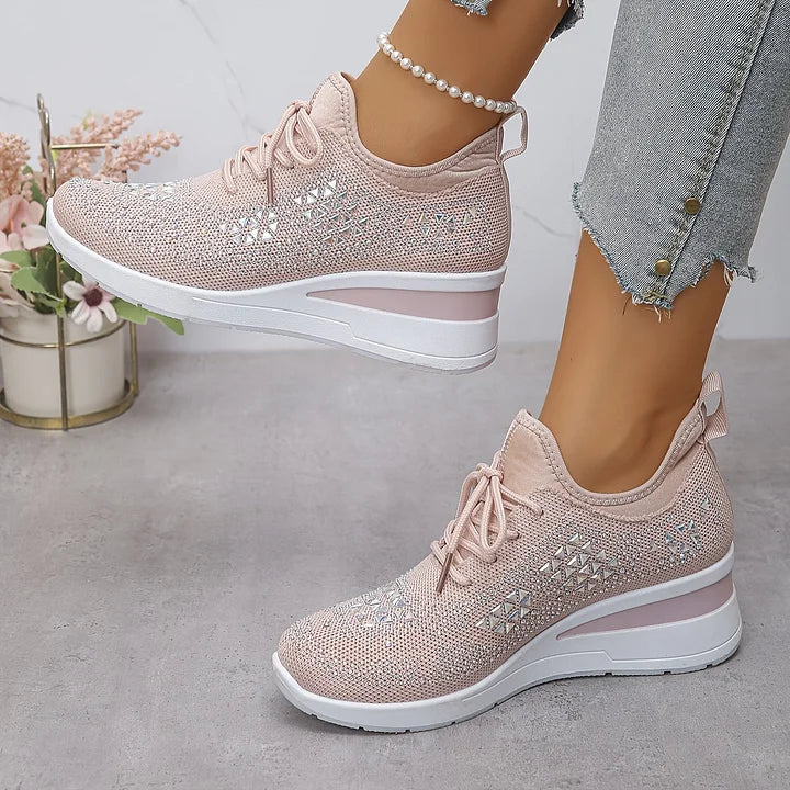Giselle™ | Sneakers Ortopediche con Strass Brillanti