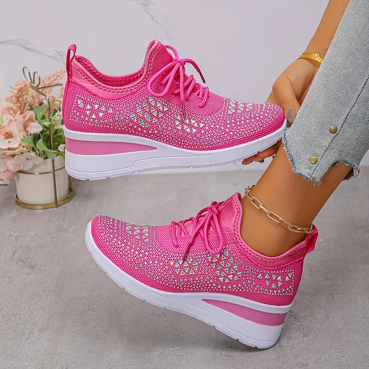 Giselle™ | Sneakers Ortopediche con Strass Brillanti