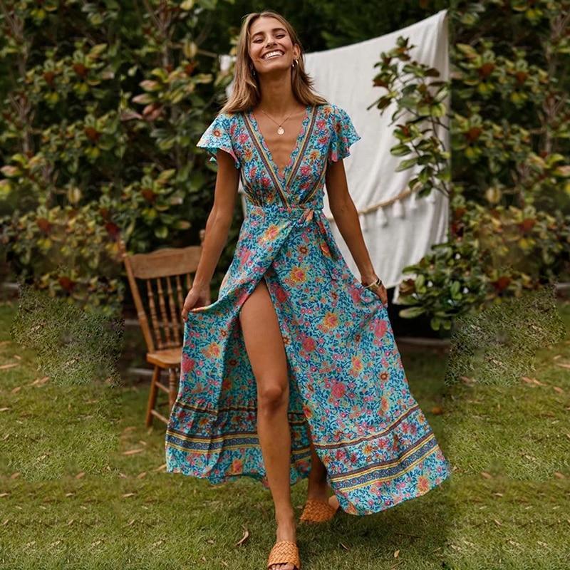 Veronica™ | Abito Maxi con Spacco Alto
