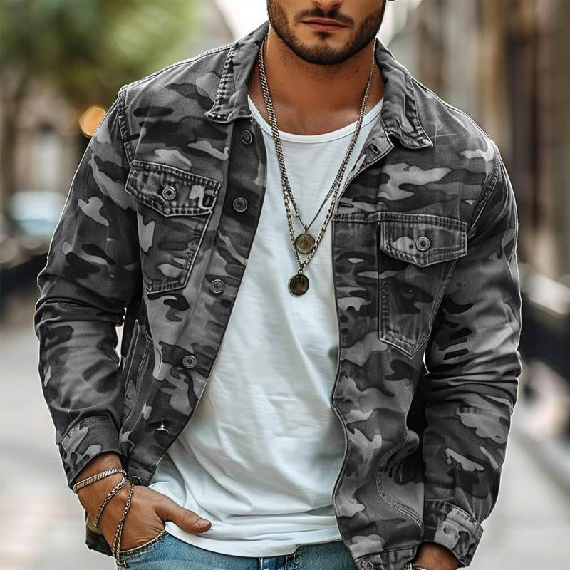 Denis™ | Giacca In Tela Camo Per Uomini