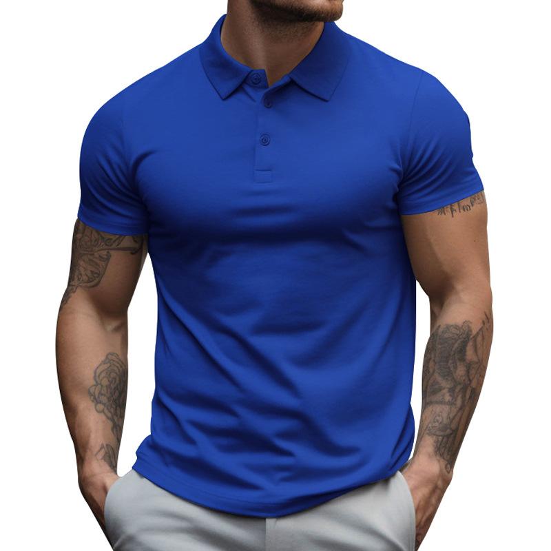 Polo da uomo a maniche corte slim fit in cotone