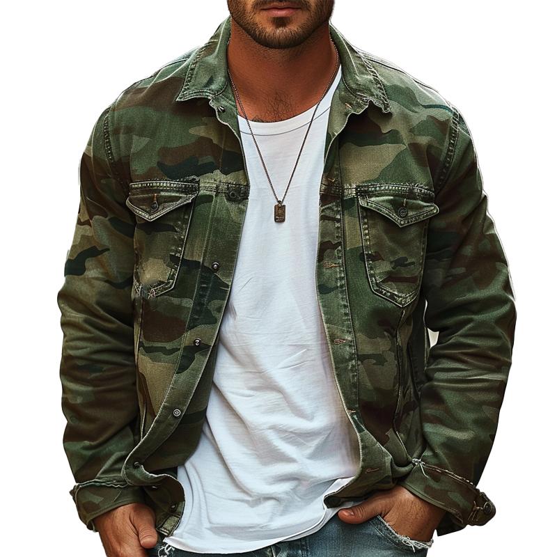 Denis™ | Giacca In Tela Camo Per Uomini