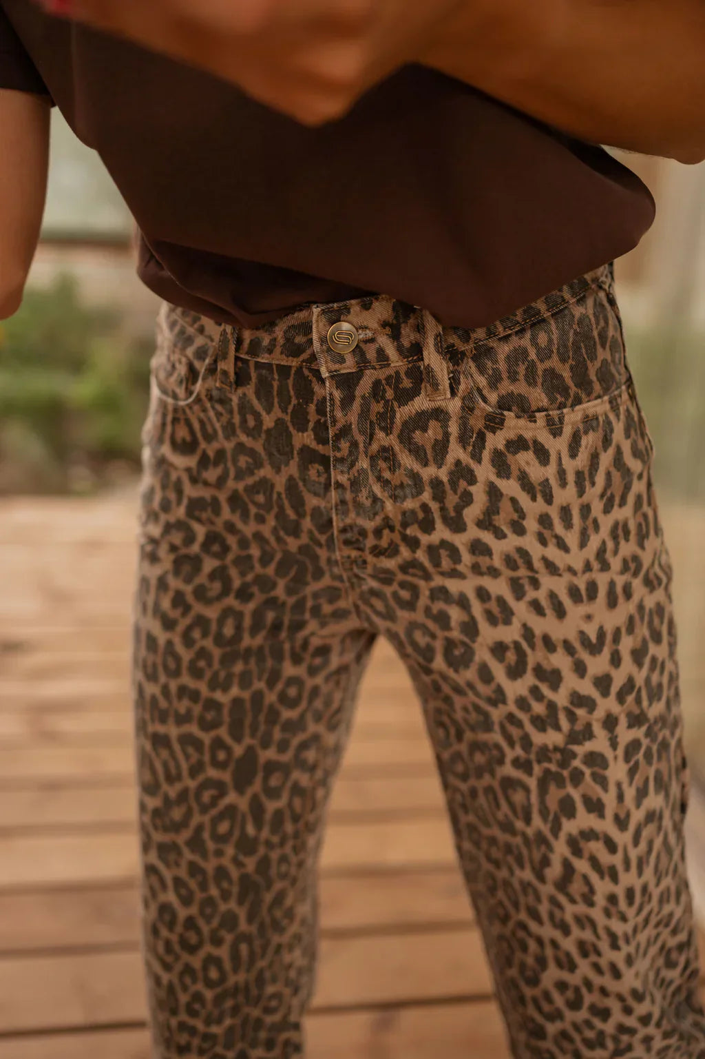 Pantaloni a Zampa di Elefante Leopardati