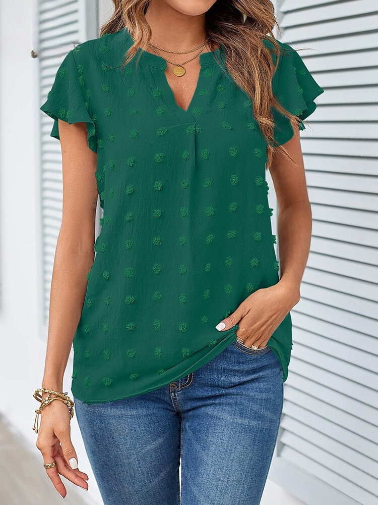 Hannah™ | Blusa con Patchwork e Rouches